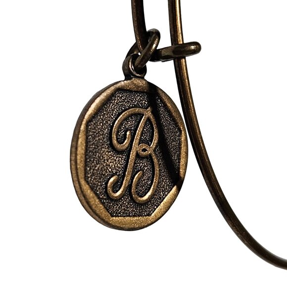 Alex And Ani Brass Charm Bangle Bracelet With Initial B Energy Technology Women - Picture 3 of 8